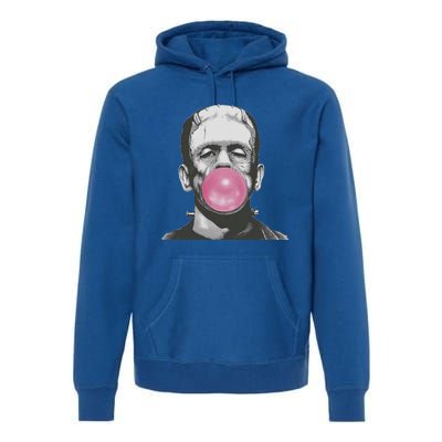 Frankenstein Monster With Pink Bubblegum Bubble Premium Hoodie