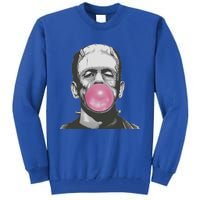 Frankenstein Monster With Pink Bubblegum Bubble Tall Sweatshirt