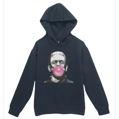 Frankenstein Monster With Pink Bubblegum Bubble Urban Pullover Hoodie