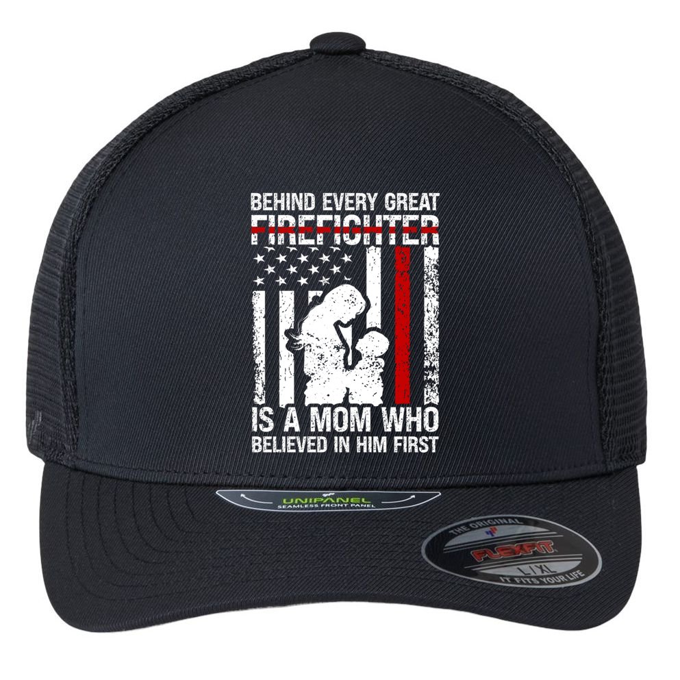 Firefighter Mom Who Believed Fire Mom Firefighter Mother Great Gift Flexfit Unipanel Trucker Cap