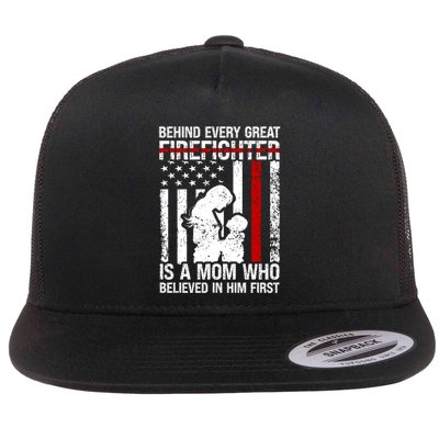 Firefighter Mom Who Believed Fire Mom Firefighter Mother Great Gift Flatbill Hat