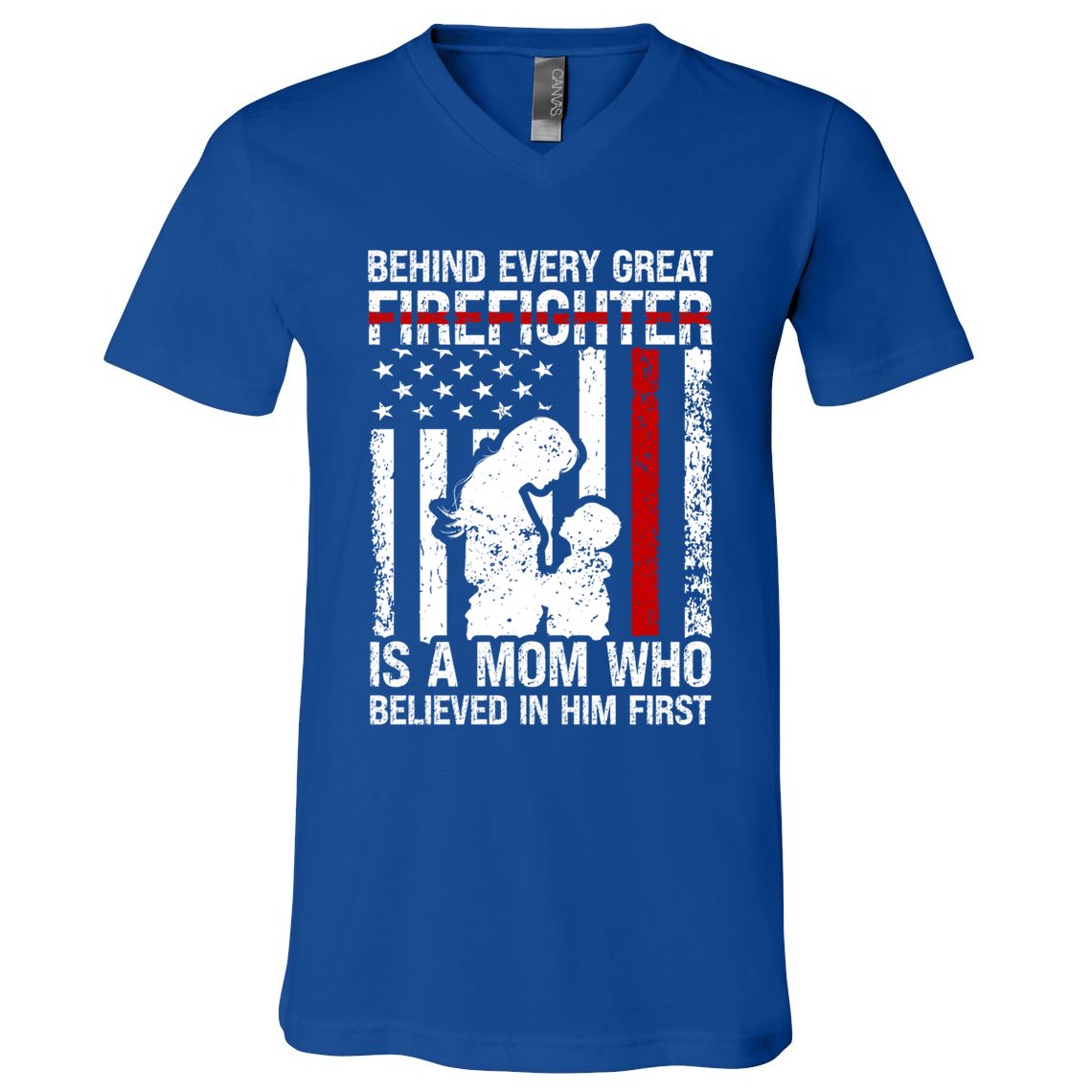 Firefighter Mom Who Believed Fire Mom Firefighter Mother Great Gift V-Neck T-Shirt