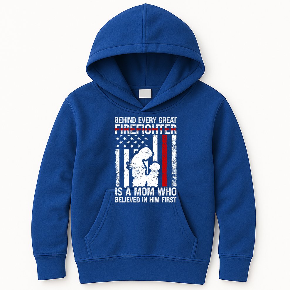 Firefighter Mom Who Believed Fire Mom Firefighter Mother Great Gift Kids Hoodie