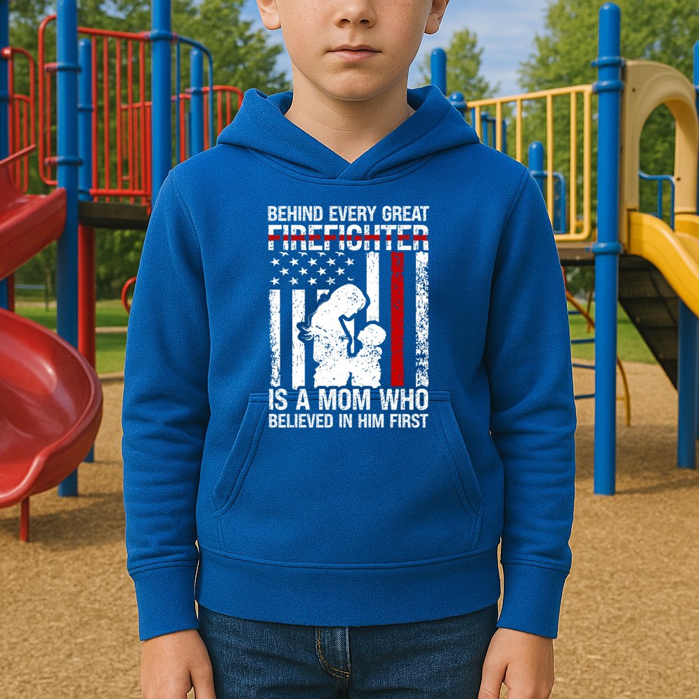 Firefighter Mom Who Believed Fire Mom Firefighter Mother Great Gift Kids Hoodie