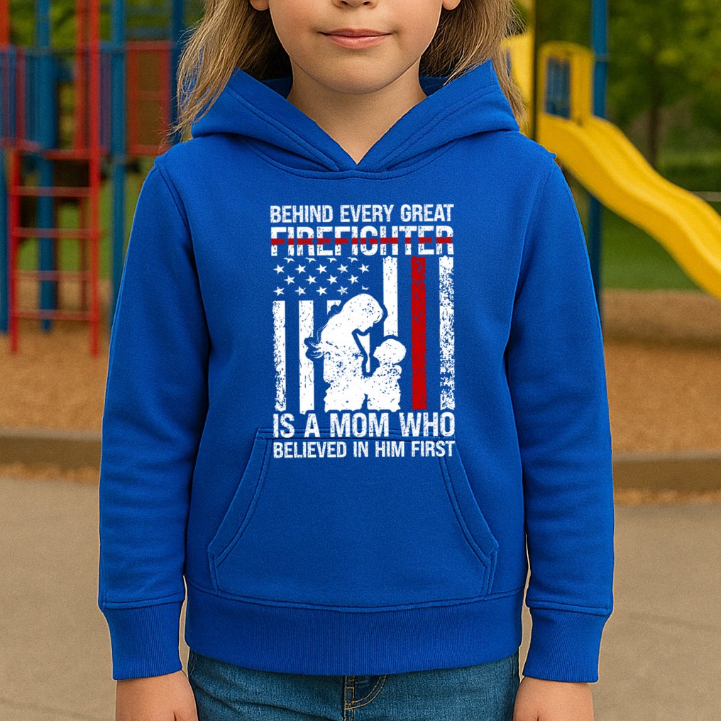 Firefighter Mom Who Believed Fire Mom Firefighter Mother Great Gift Kids Hoodie