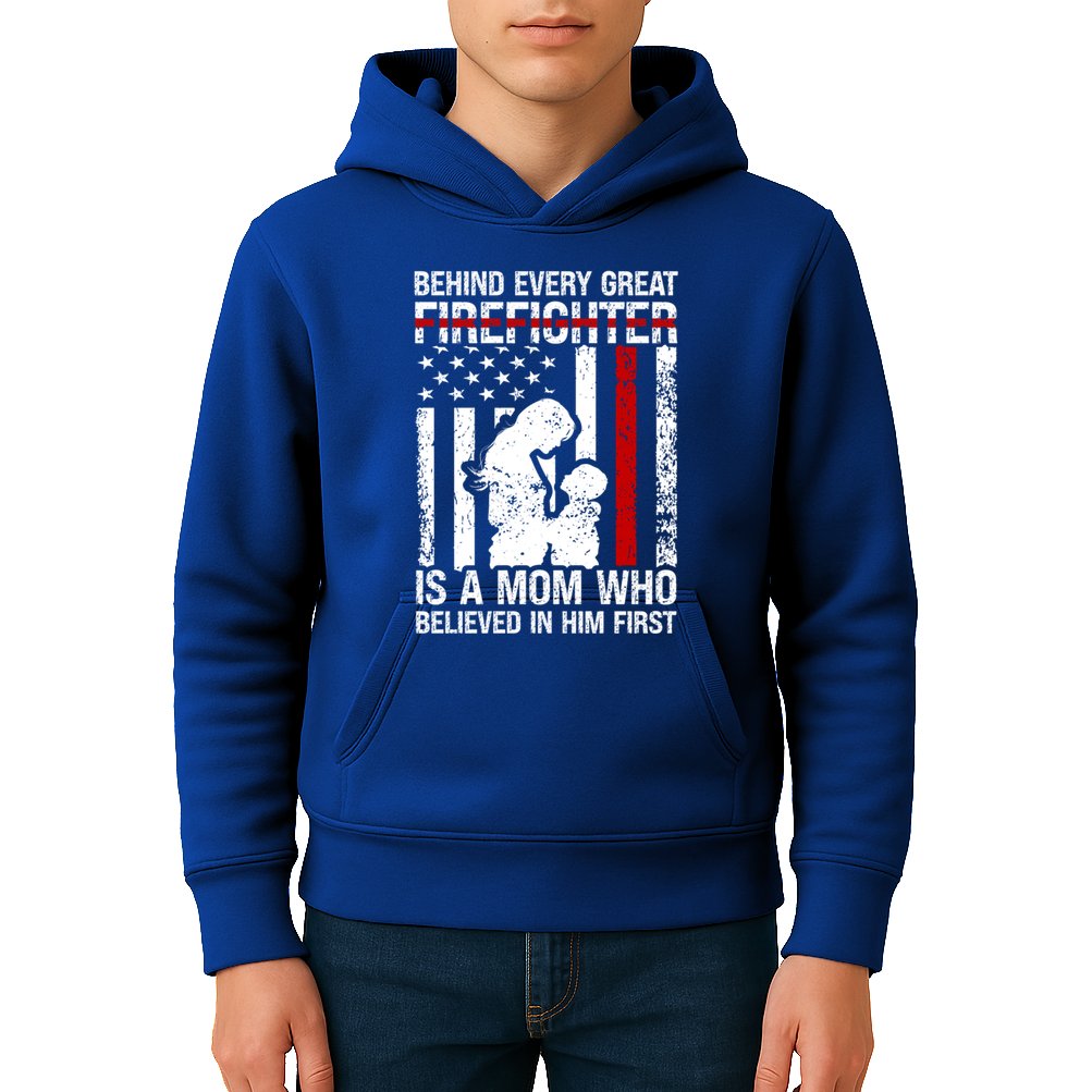 Firefighter Mom Who Believed Fire Mom Firefighter Mother Great Gift Kids Hoodie