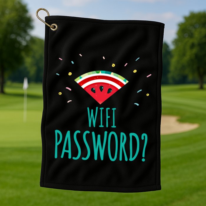 Funny Melon Wifi Password System Administrators Gift Golf Towel