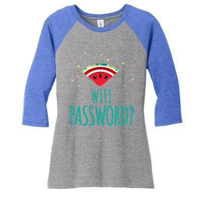 Funny Melon Wifi Password System Administrators Gift Women's Tri-Blend 3/4-Sleeve Raglan Shirt