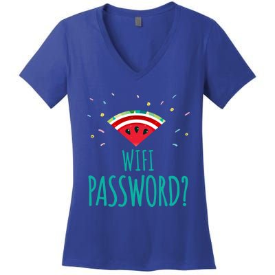 Funny Melon Wifi Password System Administrators Gift Women's V-Neck T-Shirt