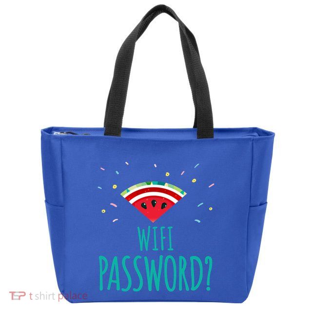 Funny Melon Wifi Password System Administrators Gift Zip Tote Bag