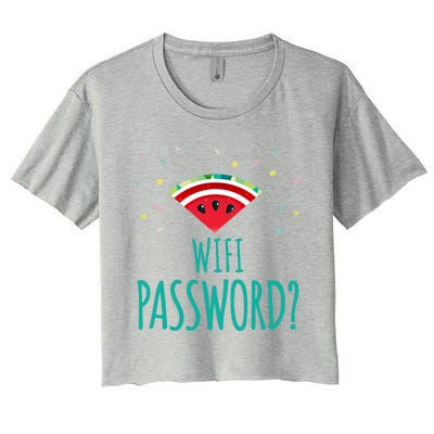 Funny Melon Wifi Password System Administrators Gift Women's Crop Top Tee