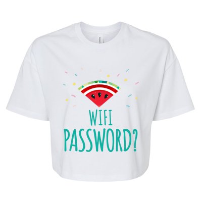 Funny Melon Wifi Password System Administrators Gift Bella+Canvas Jersey Crop Tee