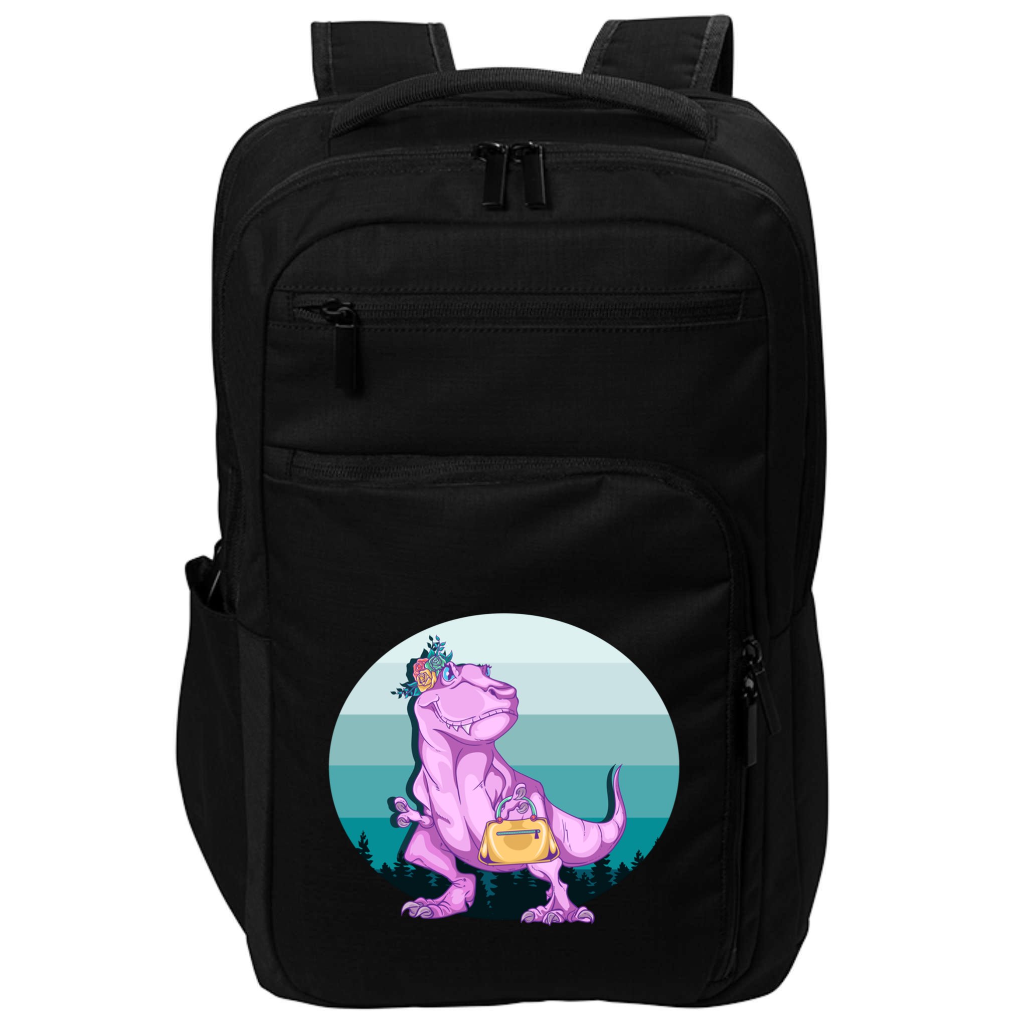 Funny Mamasaurus With Retro Landscape Gift Impact Tech Backpack
