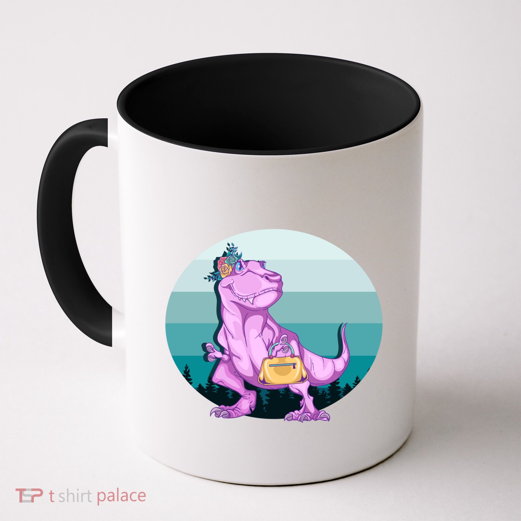 Funny Mamasaurus With Retro Landscape Gift Mug