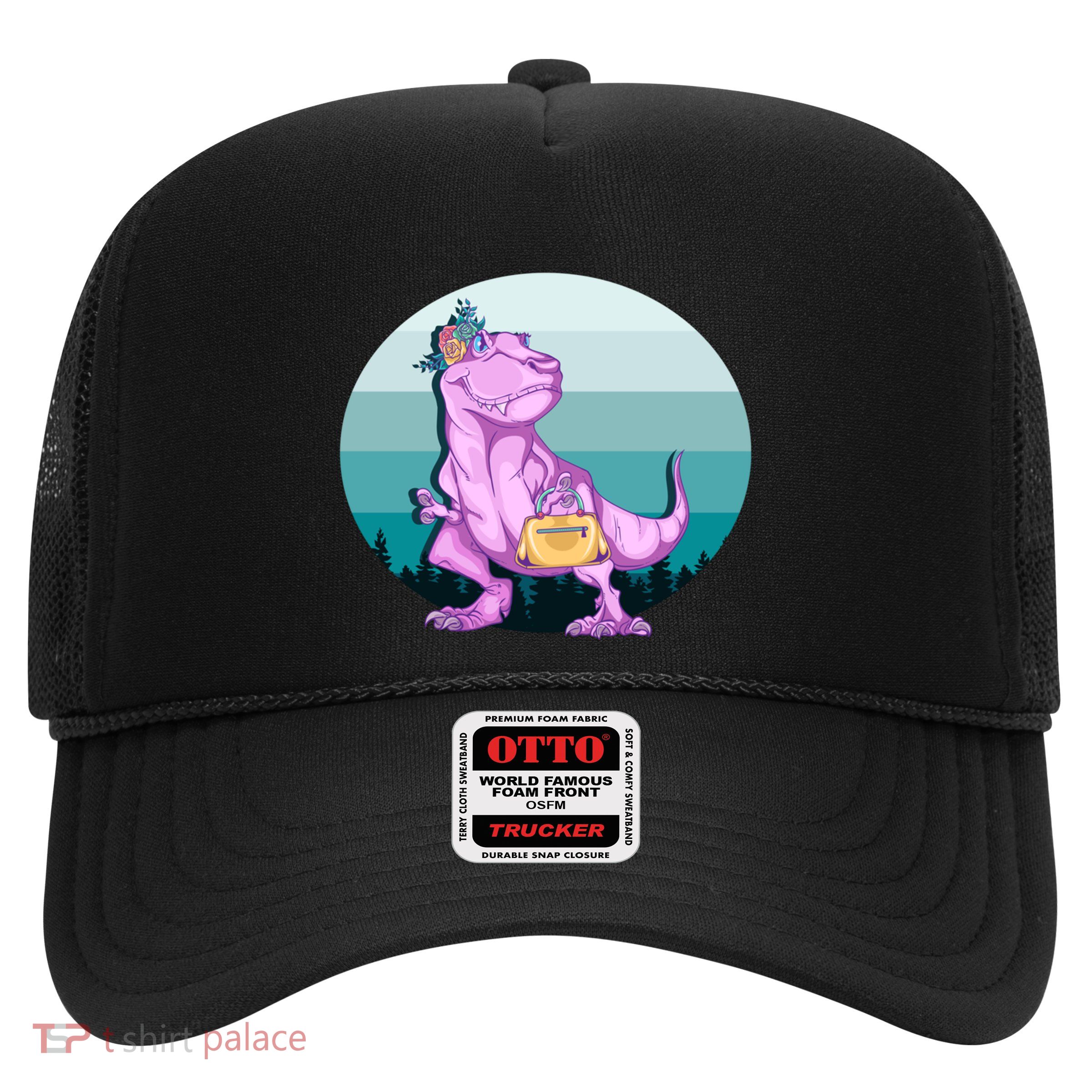 Funny Mamasaurus With Retro Landscape Gift Trucker Hat