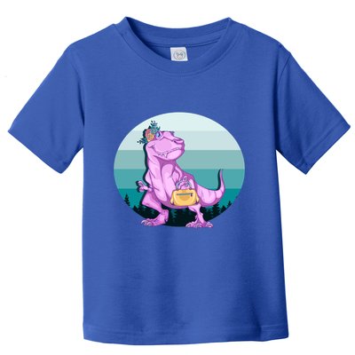 Funny Mamasaurus With Retro Landscape Gift Toddler T-Shirt