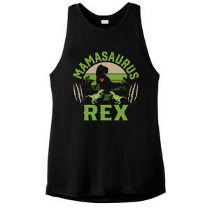 Funny Mom Wife Grandma Birthday Mamasaurus Rex Cool Gift Ladies PosiCharge Tri-Blend Wicking Tank