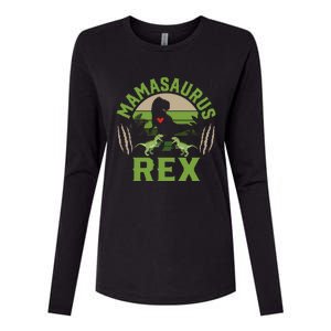 Funny Mom Wife Grandma Birthday Mamasaurus Rex Cool Gift Womens Cotton Relaxed Long Sleeve T-Shirt