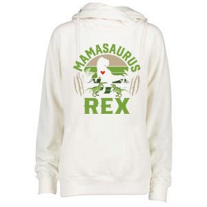 Funny Mom Wife Grandma Birthday Mamasaurus Rex Cool Gift Womens Funnel Neck Pullover Hood