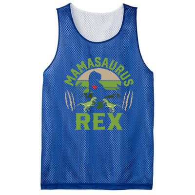 Funny Mom Wife Grandma Birthday Mamasaurus Rex Cool Gift Mesh Reversible Basketball Jersey Tank