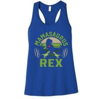 Funny Mom Wife Grandma Birthday Mamasaurus Rex Cool Gift Women's Racerback Tank