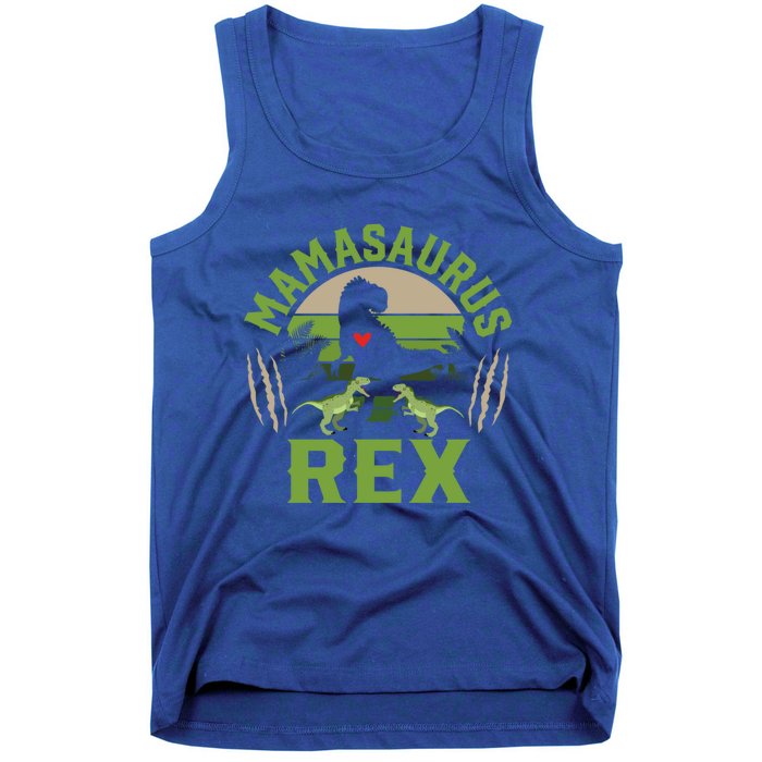 Funny Mom Wife Grandma Birthday Mamasaurus Rex Cool Gift Tank Top