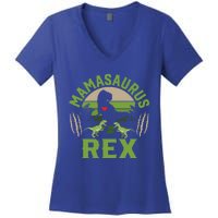 Funny Mom Wife Grandma Birthday Mamasaurus Rex Cool Gift Women's V-Neck T-Shirt