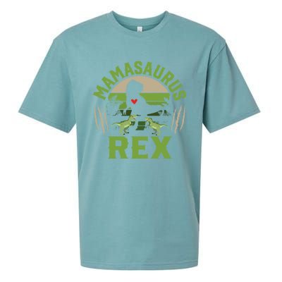 Funny Mom Wife Grandma Birthday Mamasaurus Rex Cool Gift Sueded Cloud Jersey T-Shirt