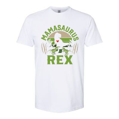 Funny Mom Wife Grandma Birthday Mamasaurus Rex Cool Gift Softstyle CVC T-Shirt