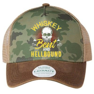 Funny Music Whiskey Bent And Hellbound Love Country Outlaws Legacy Tie Dye Trucker Hat