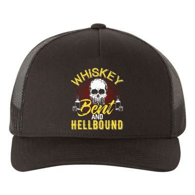 Funny Music Whiskey Bent And Hellbound Love Country Outlaws Yupoong Adult 5-Panel Trucker Hat