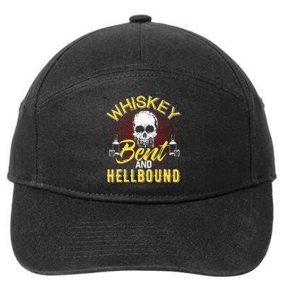 Funny Music Whiskey Bent And Hellbound Love Country Outlaws 7-Panel Snapback Hat