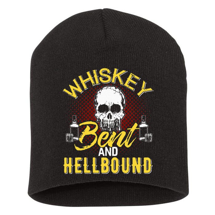 Funny Music Whiskey Bent And Hellbound Love Country Outlaws Short Acrylic Beanie