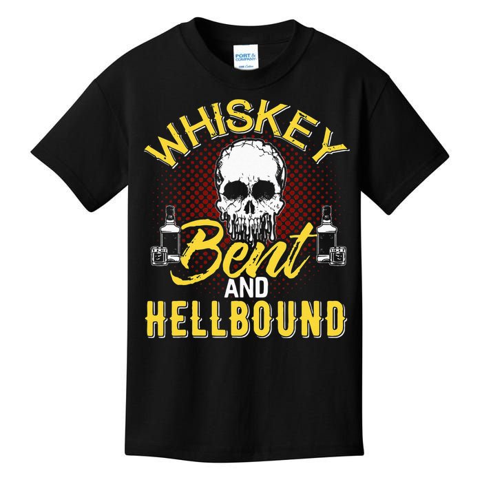 Funny Music Whiskey Bent And Hellbound Love Country Outlaws Kids T-Shirt