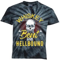 Funny Music Whiskey Bent And Hellbound Love Country Outlaws Kids Tie-Dye T-Shirt