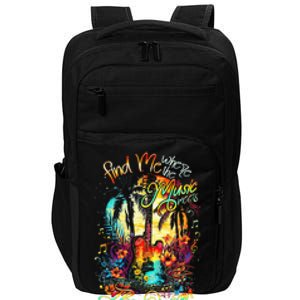 Find Me Where The Music Meets The Ocean Impact Tech Backpack