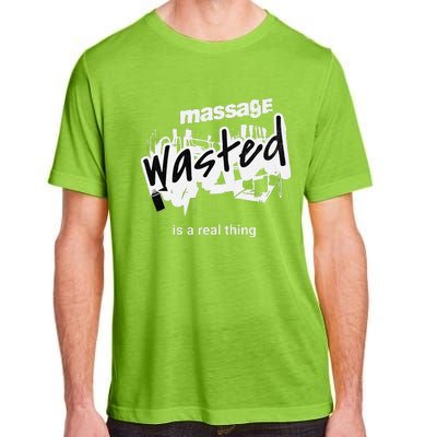 Funny Massage Wasted Adult ChromaSoft Performance T-Shirt