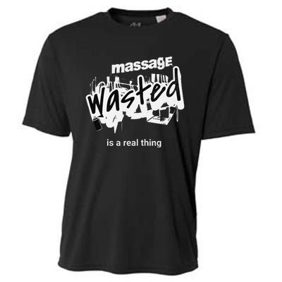 Funny Massage Wasted Cooling Performance Crew T-Shirt