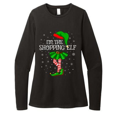 Family Matching Wo Girls I'm The Shopping Elf Christmas Womens CVC Long Sleeve Shirt