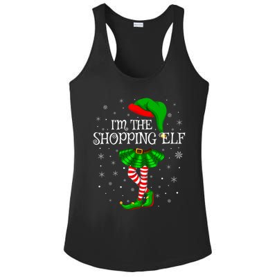 Family Matching Wo Girls I'm The Shopping Elf Christmas Ladies PosiCharge Competitor Racerback Tank