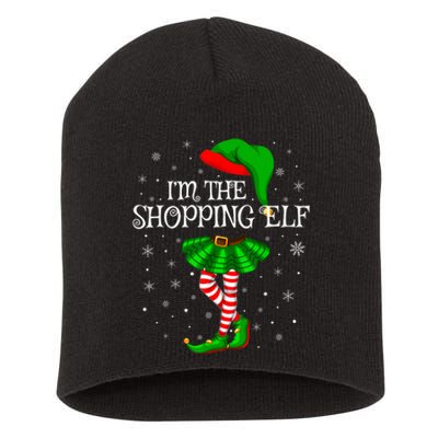 Family Matching Wo Girls I'm The Shopping Elf Christmas Short Acrylic Beanie