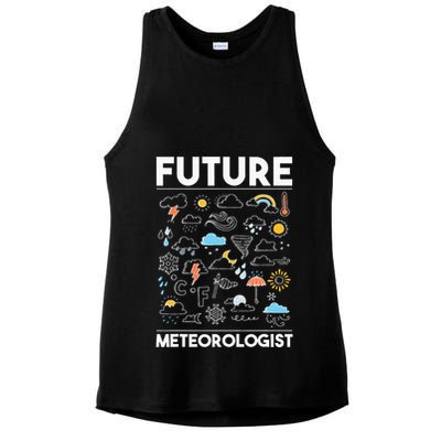 Future Meteorologist Weather Forecast Clouds Ladies PosiCharge Tri-Blend Wicking Tank