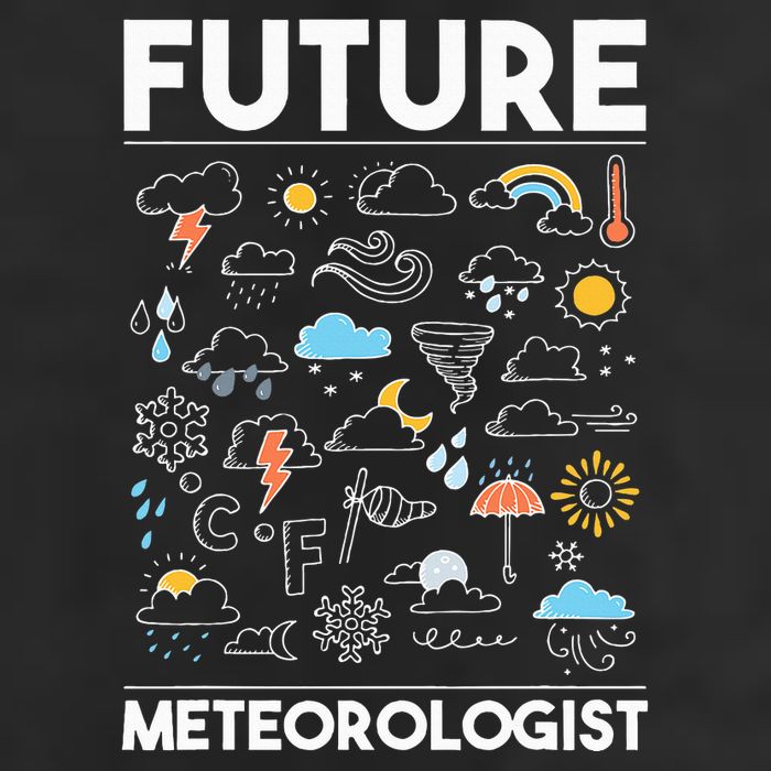 Future Meteorologist Weather Forecast Clouds Garment-Dyed Fleece Hoodie