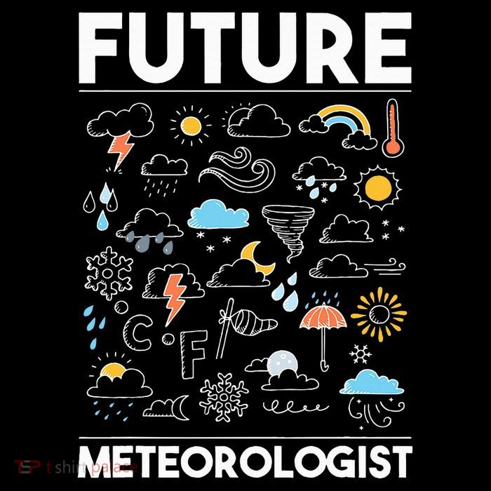 Future Meteorologist Weather Forecast Clouds Tall T-Shirt
