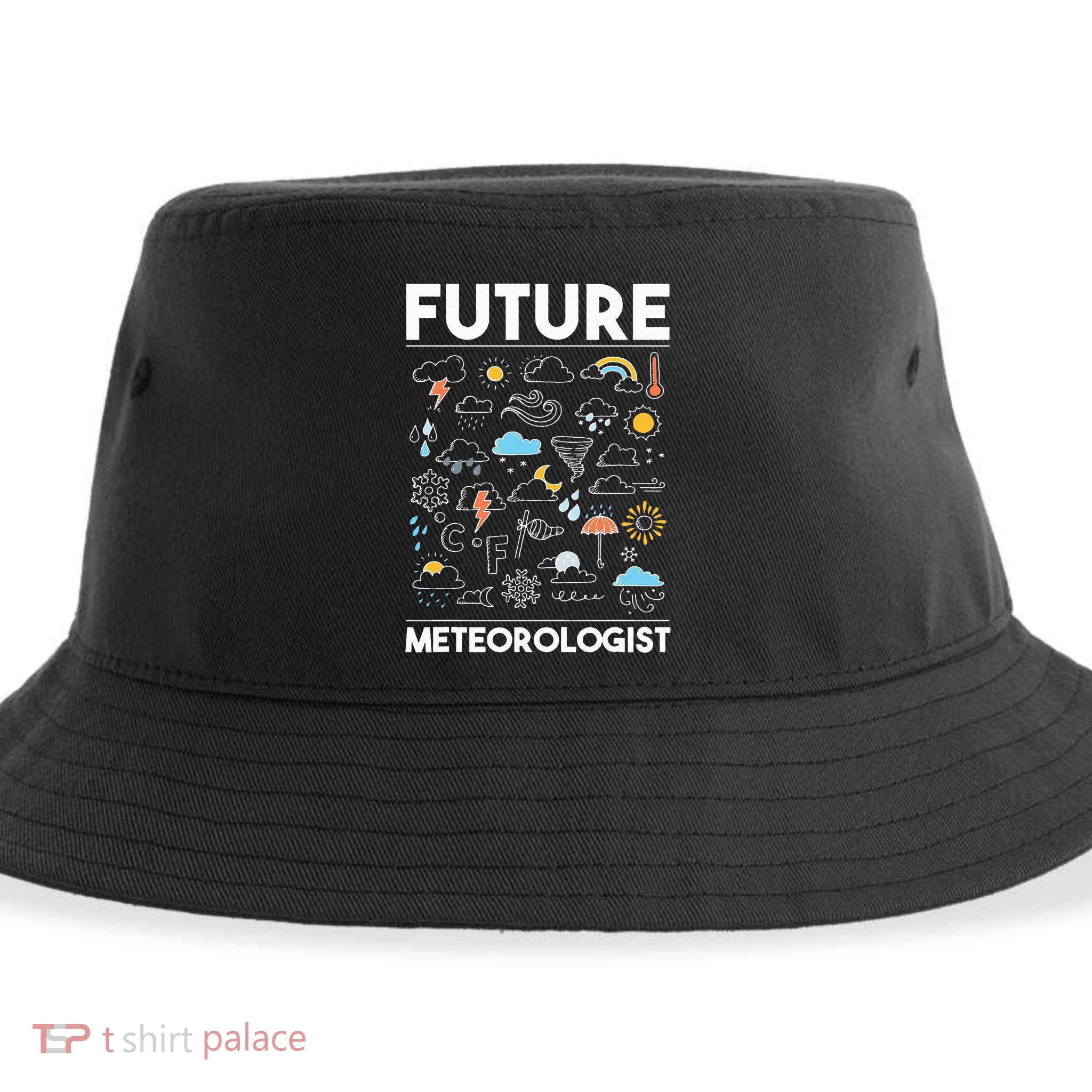 Future Meteorologist Weather Forecast Clouds Sustainable Bucket Hat