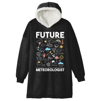 Future Meteorologist Weather Forecast Clouds Hooded Wearable Blanket