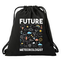 Future Meteorologist Weather Forecast Clouds Drawstring Bag
