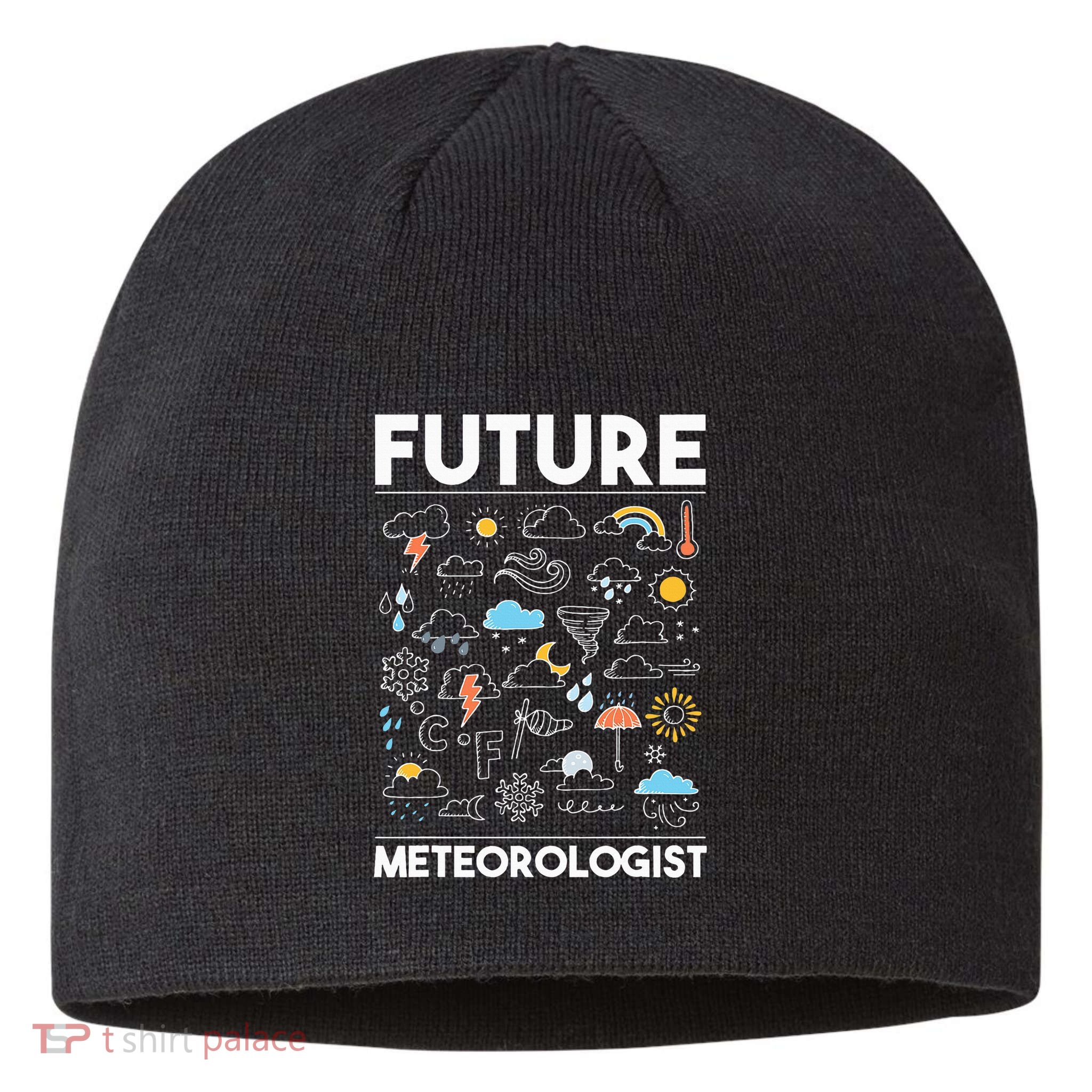 Future Meteorologist Weather Forecast Clouds Sustainable Beanie