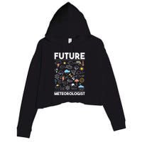 Future Meteorologist Weather Forecast Clouds Crop Fleece Hoodie