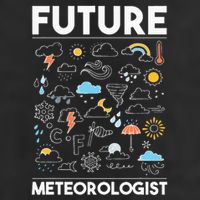 Future Meteorologist Weather Forecast Clouds Crop Fleece Hoodie